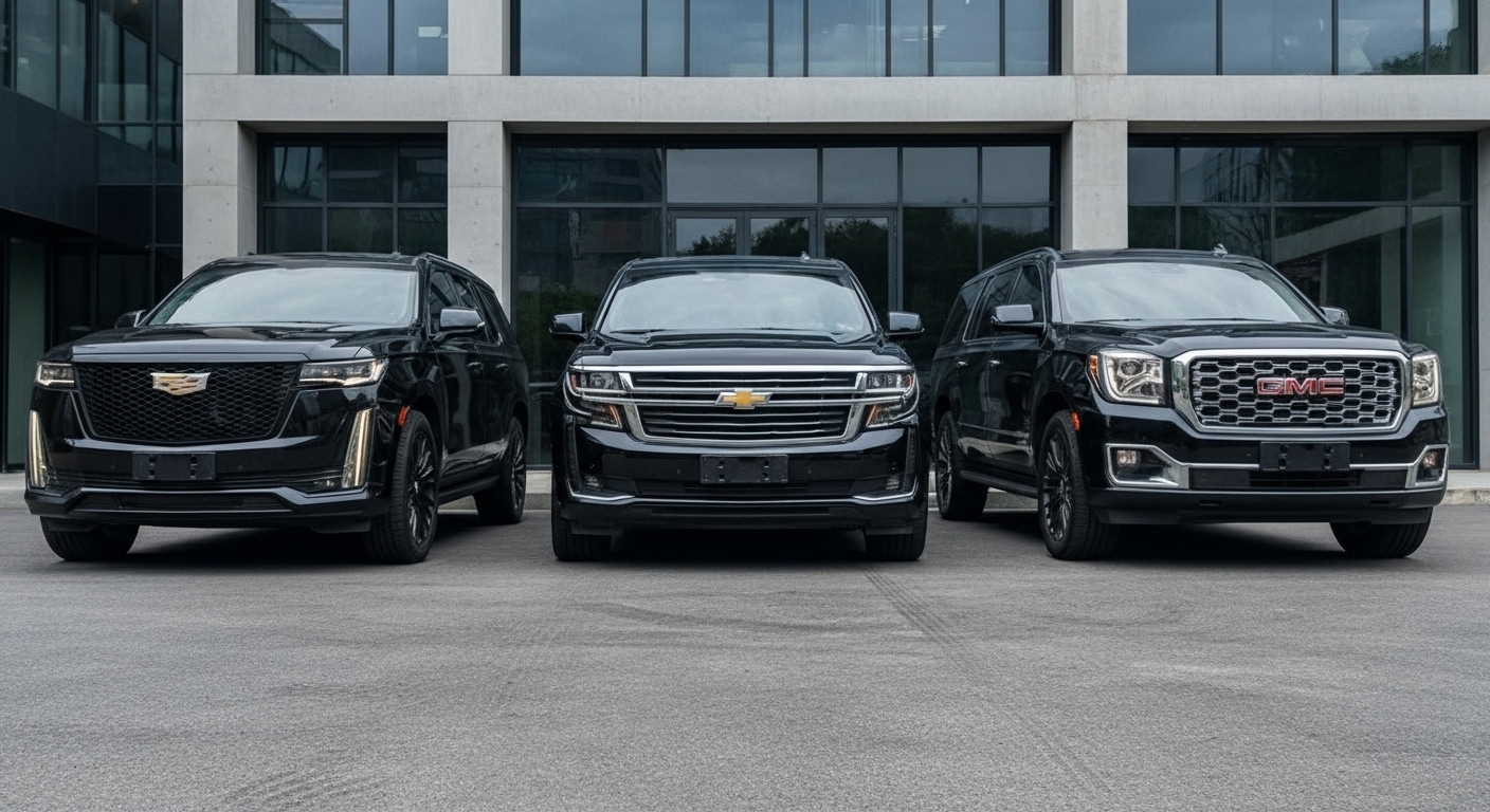 The LevelOne Nashville luxury fleet standard: meticulously maintained executive SUVs, sedans, and sprinter vans ensuring premium quality.
